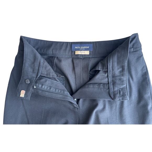 Piazza Sempione Brigette Black Ankle Stretch Trousers Italy 38 US 2 Like New - Picture 5 of 10